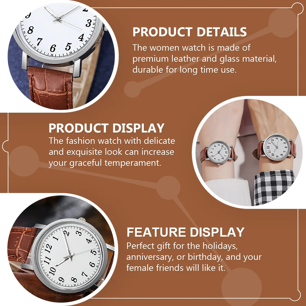 

1 pc Women Watch Premium Strap Adjustable Quartz Wristwatch For Female Fashion Casual Elegant Timepiece Students