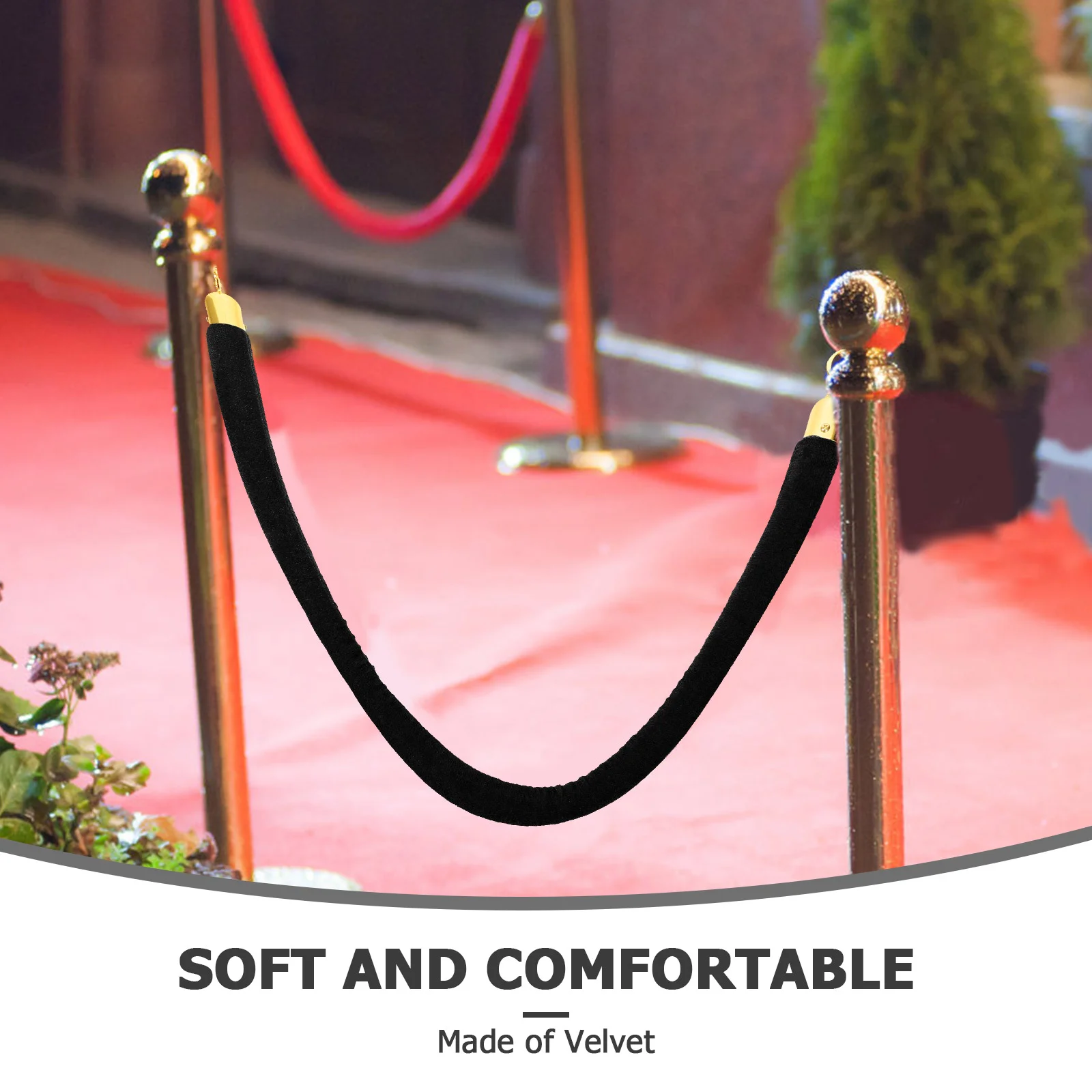 Concierge Post Lanyard Zip Line Stanchion Dividers Rope Barrier Fall Protection Zinc Alloy Queue Controlling Crowd