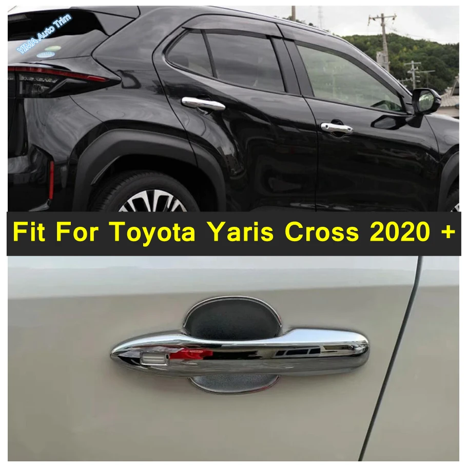 

Carbon Fiber Style External Spare Parts Door Handle Bowl Cover Trims ABS Car Accessories Fit For Toyota Yaris Cross 2020 - 2023