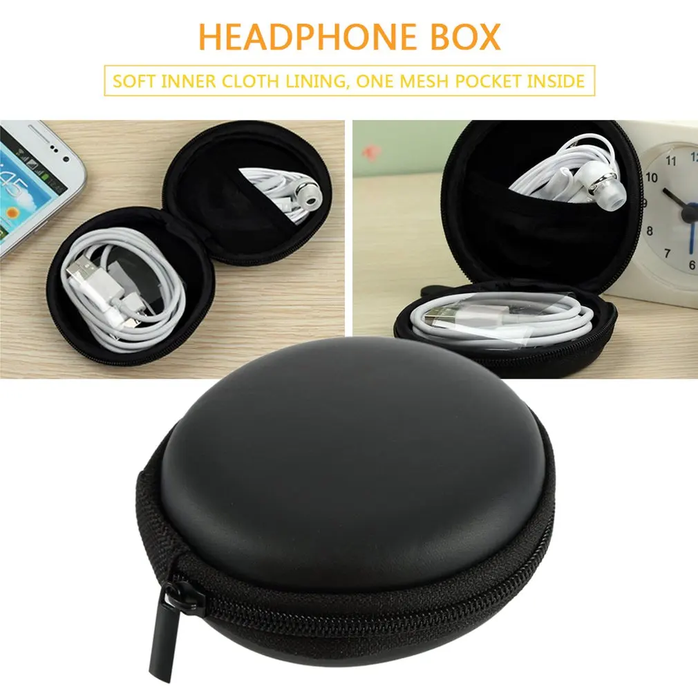 Fone de ouvido Maleta para Cartão de Memória e Cabo USB Hard Storage Bag, Box Case for Earphone, Headphone Acessórios, Earbuds