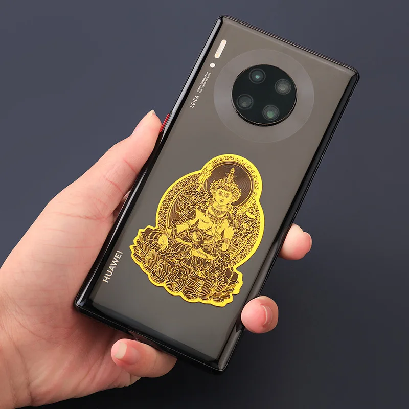 Buddhist Zodiac Signs, Patron Saint, Natal Buddha, Mobile Phone Metal Sticker