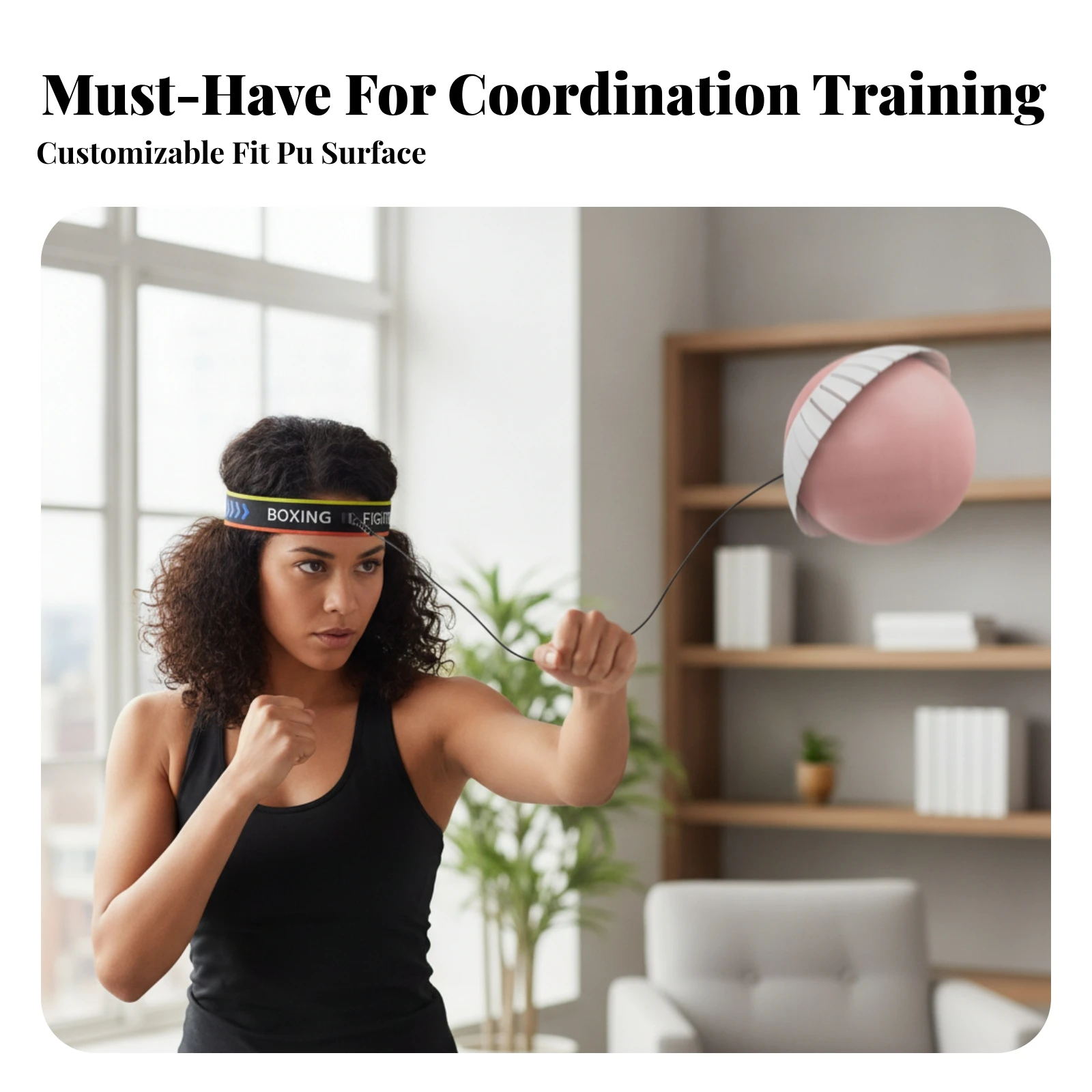 Boxing Training Ball with Headband Lightweight Boxing Reaction Ball Sporting Goods Portable Adjustable for Boxers, Home Gym