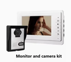 Visuelle Gegensprechanlage 7 Zoll Video Türklingel Kit Kamera Monitor Nachtsicht visuelle Türklingel Schloss Sytesm