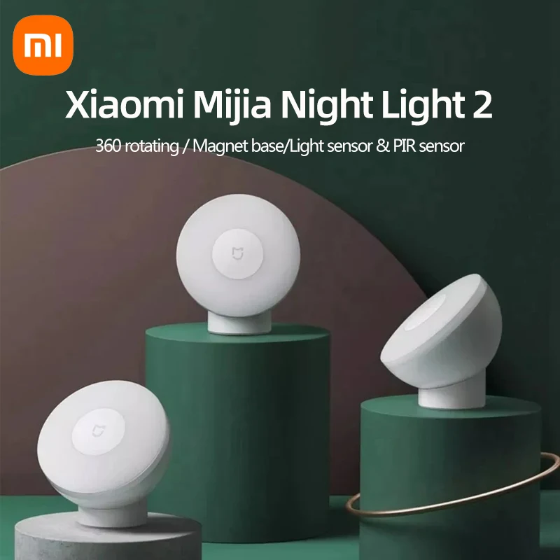 Xiaomi Mijia Led sensor Night Light 2 Induction Lamp Adjustable Brightness Infrared Smart Human Body Sensor with Magnetic Base