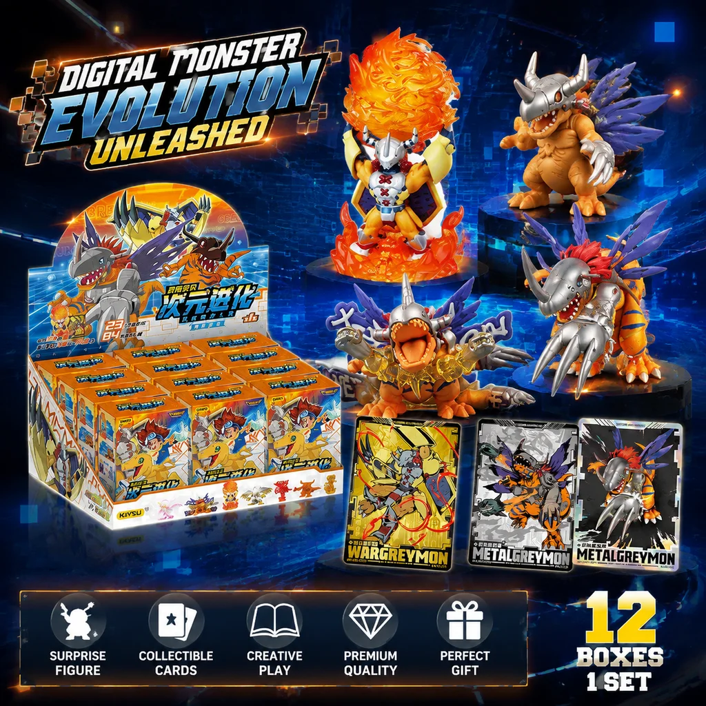 kayou-デジモン-ウォーグレイモン-ディメンショナルエボリューションシリーズ-公式正規品-ミニラバーフィギュア-3dコレクタブルカード-アニメフィギュア