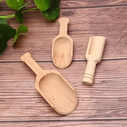 1Pc Wooden Mini Tea Coffee Scoops Seasoning Candy Spices Bath Salt Spoons