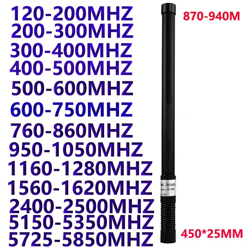 Imagem -01 - Antena de Fibra de Vidro Anti-drone 120200mhz200mhz300m1.2g1.5g2.4g5.2g5.8g ao ar Livre Impermeável Antena de Fibra de Vidro de Mola Curta 3.5dbi antena de fibra de vidro anti drone 120200mhz200mhz300m12g15g24g52g58g ao ar livre impermeavel antena de fibra de vidro de mola curta 35dbi 01