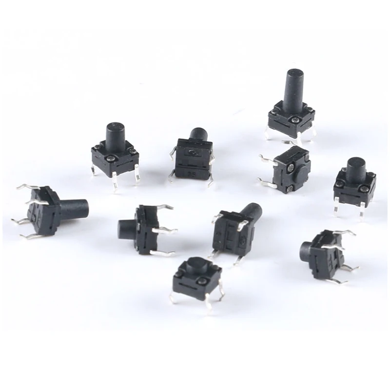 10 sztuk DIP 4pin 6x6x4.3/5/6/7/8/9/10mm dotykowe przełączniki przyciskowe wysokość: 4.3 5 ~ 12MM 4P wodoodporny 6x6 przełącznik kluczykowy — zdjęcie 6