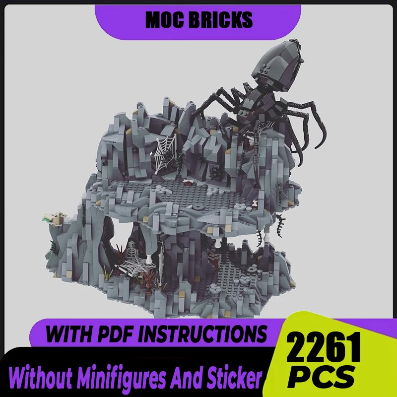 

Magical Rings Moc Building Blocks Movie Scene Lob Lair Model Technology Bricks DIY Assembly Street View Toys Gifts