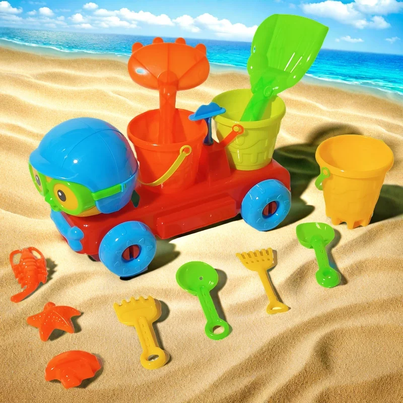 Beach Toy Set, Play on the Beach, Play with Sand, Digging Tools, Shovel, Beach Bucket, Perfect Summer Gift, Random Colors and Styles, Suitable for Creative Sand and Snow Activities