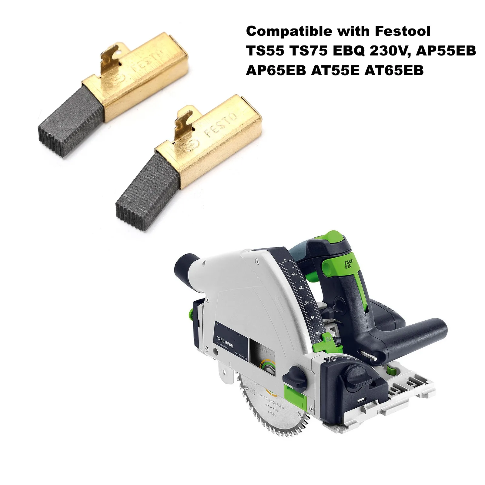 Imagem -06 - Escovas de Carbono para Ferramenta Elétrica do Motor Ferramenta Elétrica Compatível com Festool Ts55 Ts75 Ebq 230v Ap55eb Ap65eb At55e At65eb Pcs 16x7.8x5.9 mm