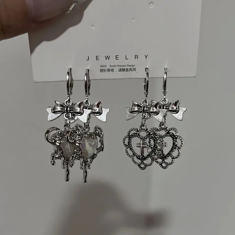 2024 nova faion prata cor coração arco pingente anel de noivado conjunto moletom feminino veludo irt primavera temporada