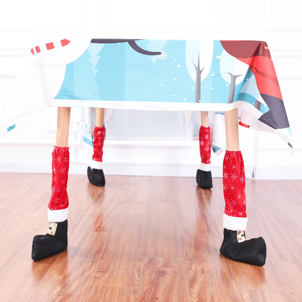 

Table Leg Covers Snowflake Foot Floor Protectors for Furniture Legs Socks Christmas