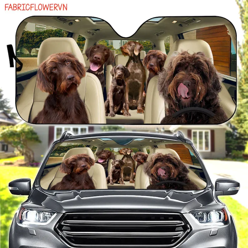 Parasole per auto Pudelpointer, decorazione per auto Pudelpointer, parabrezza Pudelpointer, amanti dei cani, parasole per auto per cani, regalo per