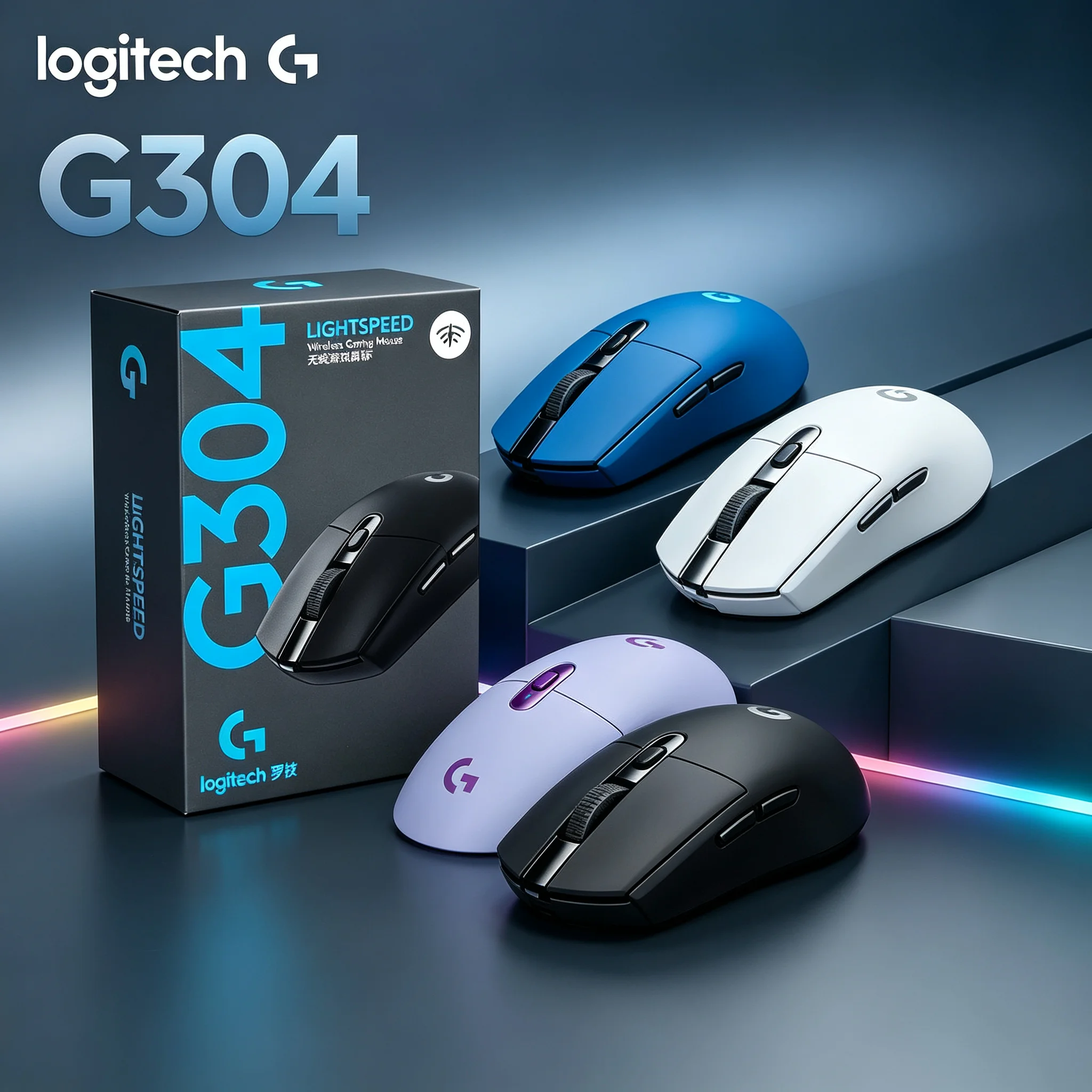 Logitech G304 LIGHTSPEED Wireless Gaming Mice Long Battery Up To 250 Hours High Precision Optical Sensor For PC