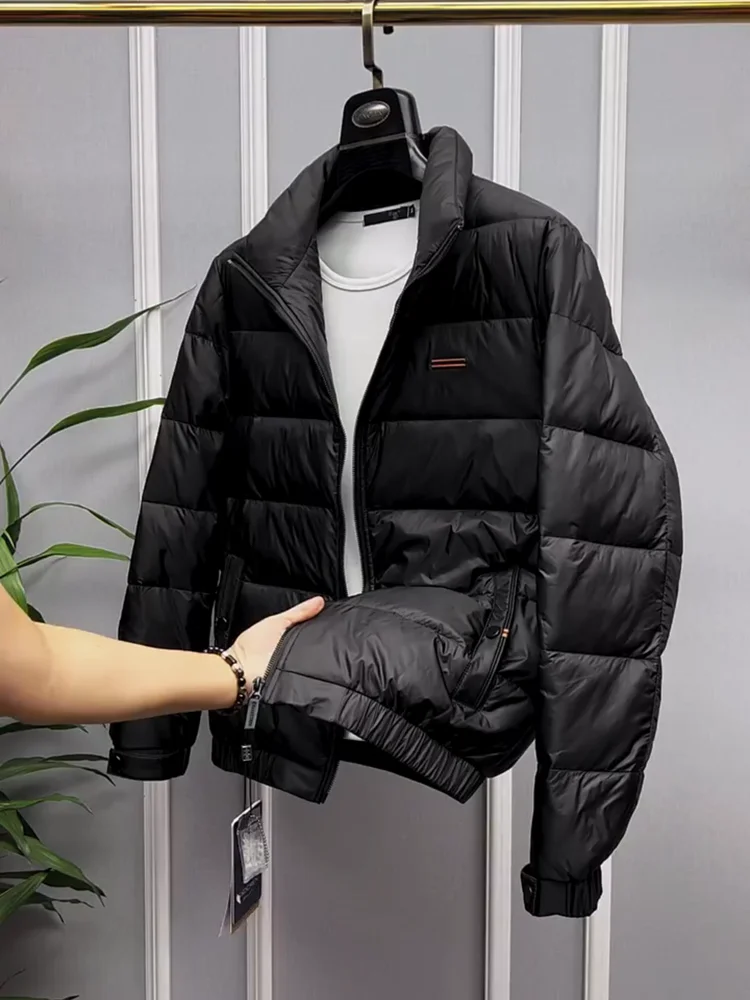 

Мужская легкая пуховая куртка Ele с воротником-стойкой, осенне-зимняя новинка, роскошная, простая и стильная