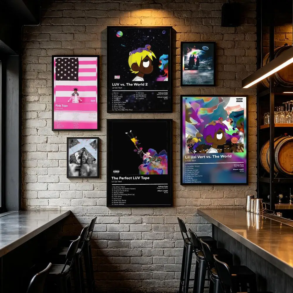 Singer Rapper L-Lil Uzi Vert Album Poster HD Home Wall Stickers House Hallway Living Room Bedroom Bar Office Decor Art Prints