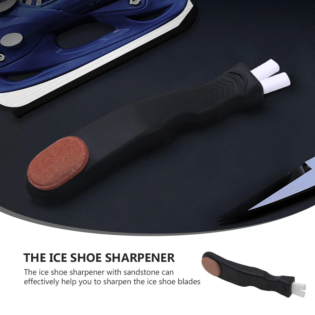 s Ice Skate Sharpener Hockey Shoe Maintenance Tool Grinding Repair Skates Blades Effective Sandstone Portable