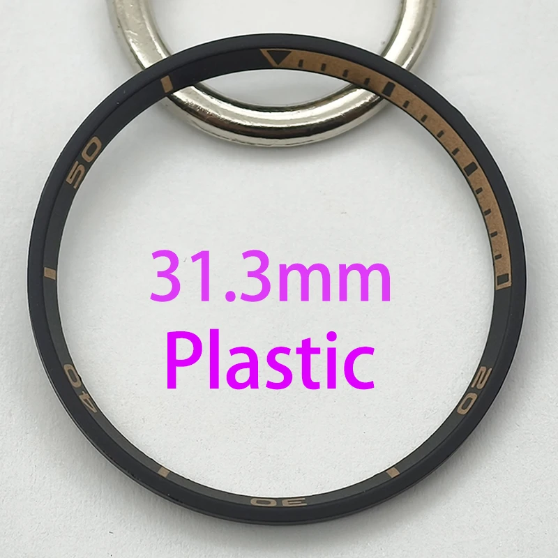 Dia 31.3mm Chapter Ring Fits 6105 6309 Turtle Captain Willard Samurai Diving Watch Case NH35 NH36 Movement Watch Refit Part view 3