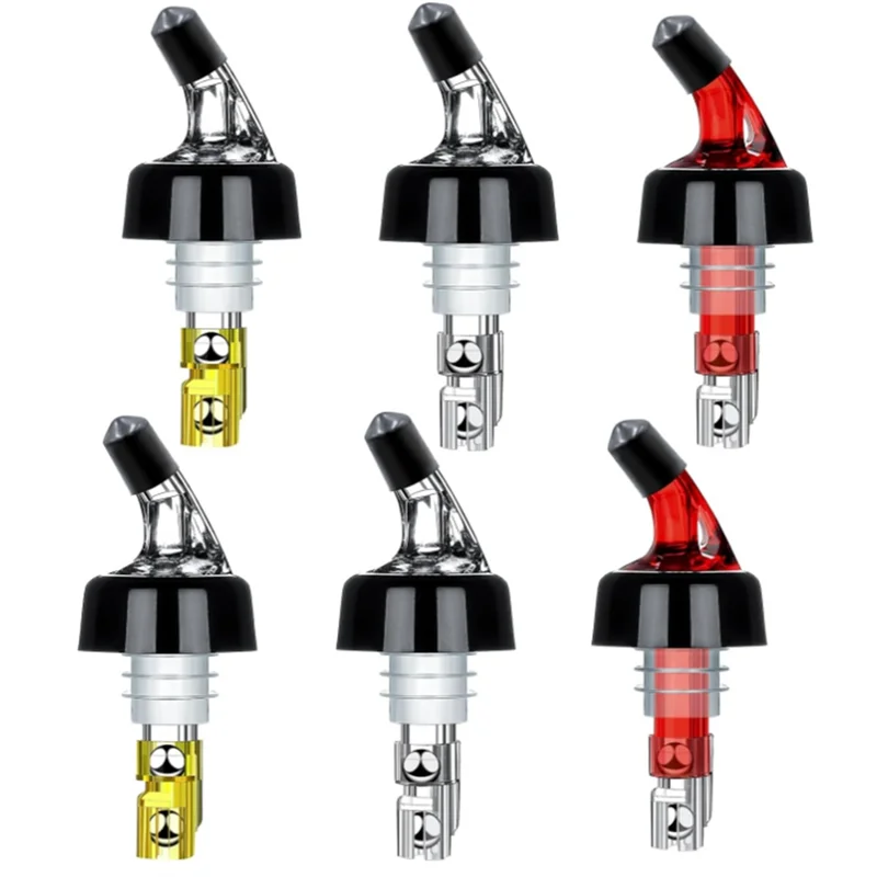 

VELIF-6PCS Quick Shot Диспенсер для измерения спирта 1 унция/30 мл Автоматический мерный флакон для вина, коктейлей, напитков