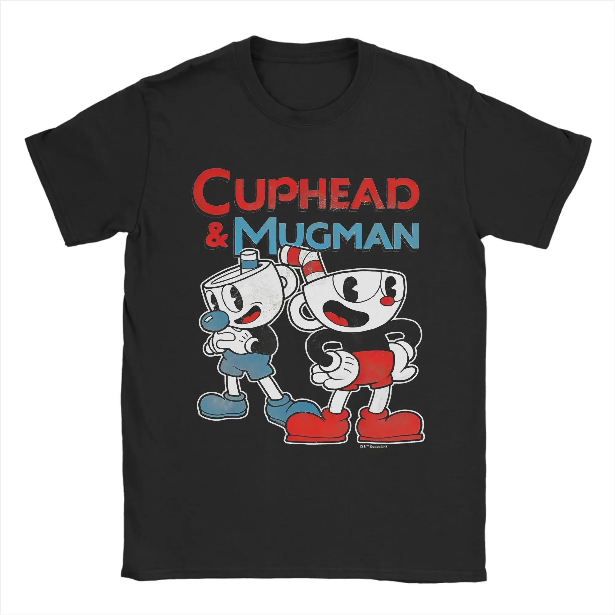 Cuphead & Mugman Dynamic Duo Outfit Men Women T Shirt Pure Cotton Tee Printed T-shirt Clothing