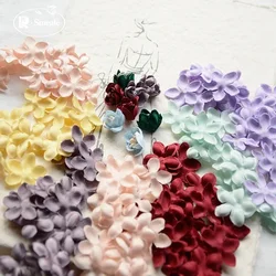 3D Satin Embossed Petals for Wedding Dress, Handmade Flower Materials, Hair Accessories, Diameter 2.3cm, RS3055