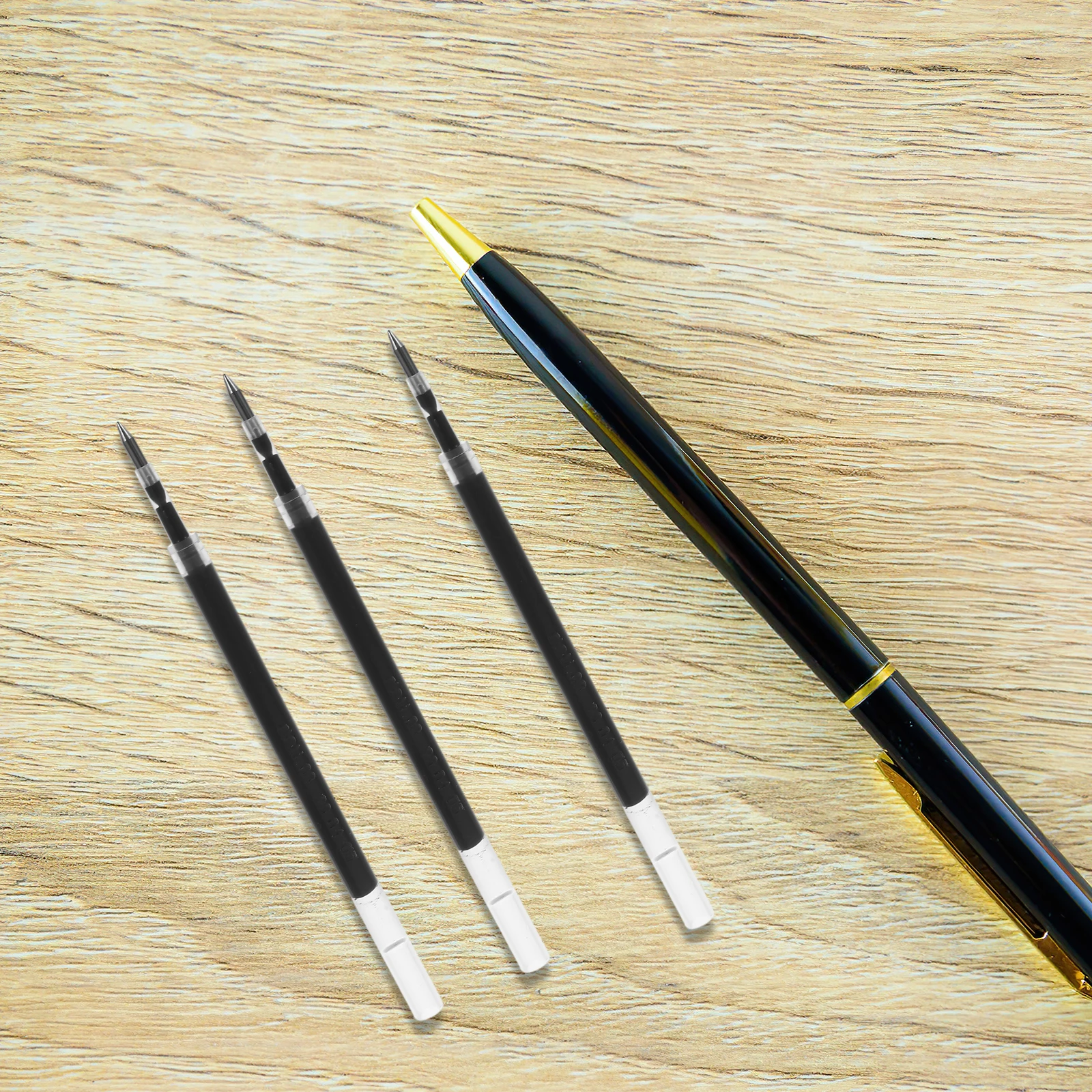 

20 шт., черные стержни для гелевых ручек с тонким наконечником, гладкие чернила, тип потока, замена для нейтральных ручек, студенческие учебные принадлежности