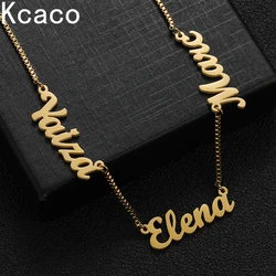 Personifizierte Mehrere Namen Halskette Schmuck Box Kette Anhänger Name Gold Überzog Choker für Frauen Männer Edelstahl Geschenk