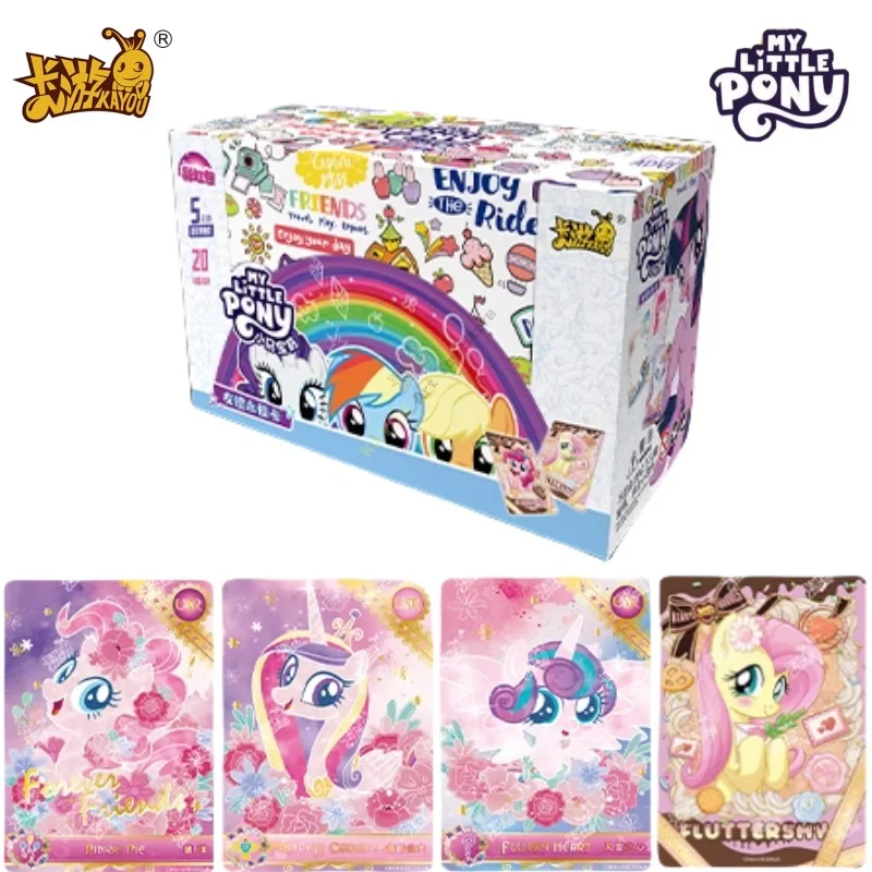 

KAYOU Original My Little Pony Rainbow Cards, Complete Series Sealed Box for Kids Game, Cute Girls Gift & Cartoon Collectible Toy