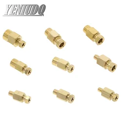 Ajuste de compresión de tubo de férula, Conector de tubo OD, máquina herramienta de lubricación, adaptador de ajuste de tubería de aceite de latón, 4mm, 6mm, 8mm