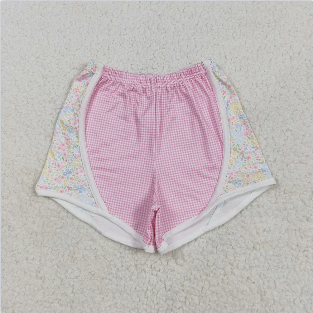 

Shorts Bottoms Toddler Athletic Breathable Baby Girls Shorts Floral Checked Clothes