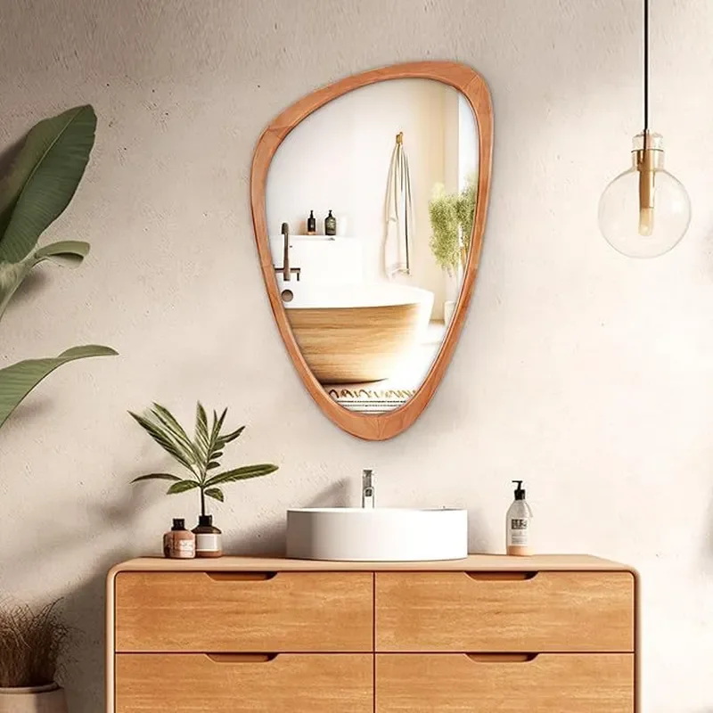 Medieval mango-shaped wall-mounted mirror for dressing tables and fitting rooms