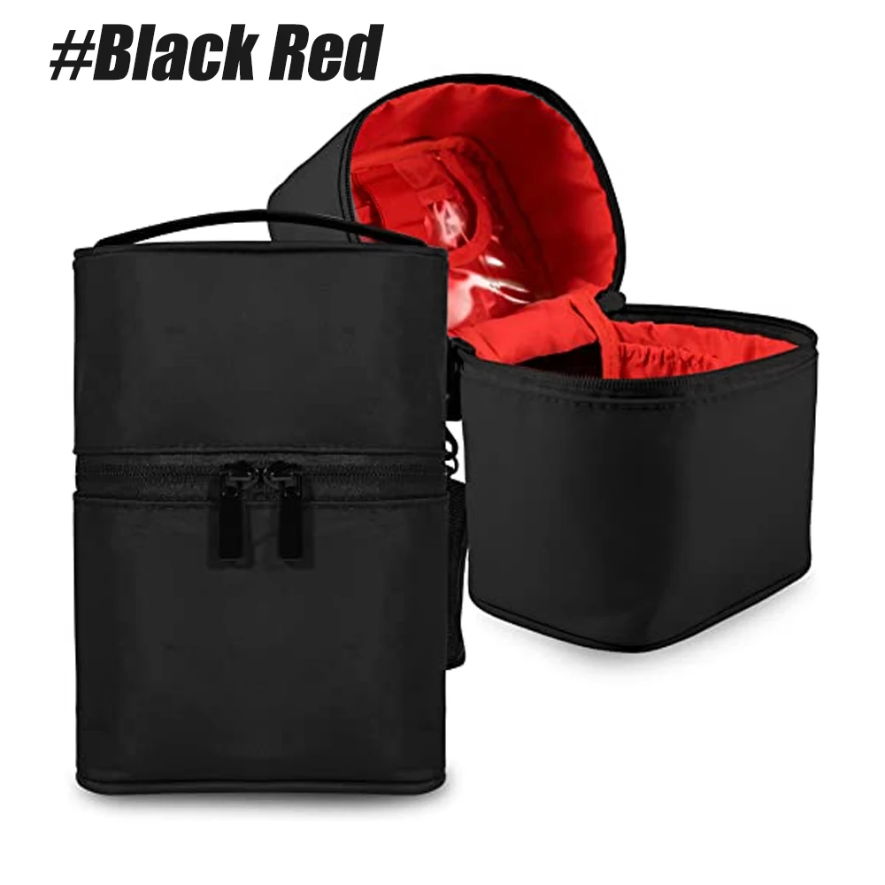 1 Stück tragbare Make-up-Tasche für Damen, Reise-Kosmetiktasche mit großem Fassungsvermögen und Griff, Organizer-Aufbewahrungstasche mit mehreren Fächern – Detail 6