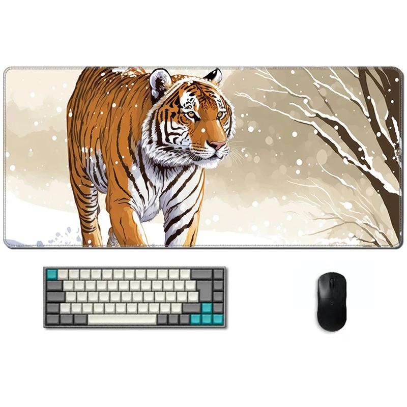 

Mause Pad Siberian Tiger Kawaii Professional Speed Mousepad Gamer Room Decoration Anime Pc Mat Desktops Large Mouse Pad 400x900