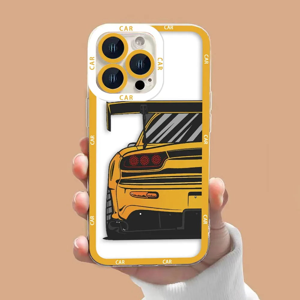 سريع غاضب السيارات الرياضية واضح جراب هاتف ل Redmi K40 K60 15C 14C 13C 13 12 12C 10 10C 10X 10A 9 9C 9T 9A 8 7 A1 A2 A3 A5