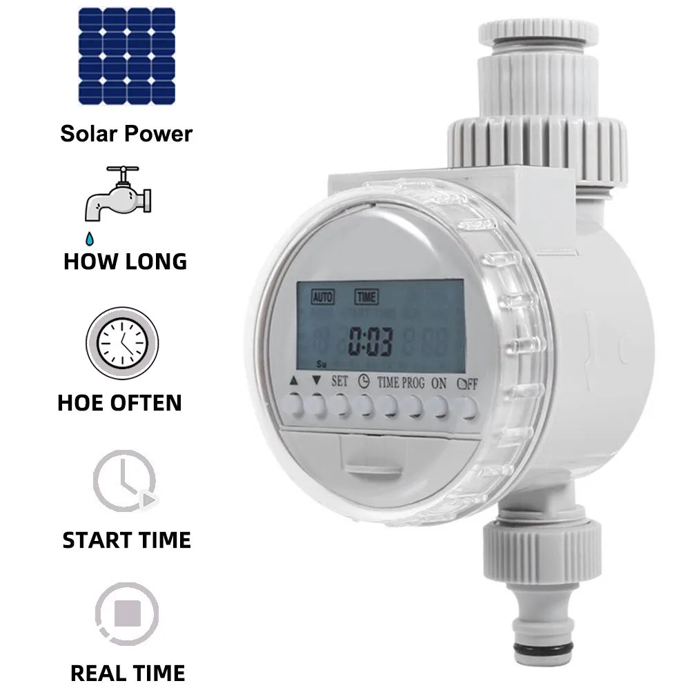 2025Watering Timer Solar Powered Automatic Solar Powered Controller Digital Irrigation Timer System Irrigation Timer for Garden