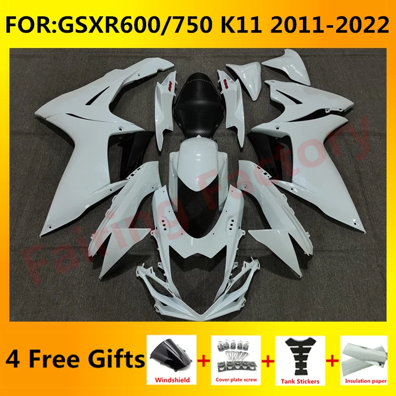 

Fairing kit for GSXR600 750 GSXR 600 GSX-R750 K11 2011 2012 2013 2014 2015 2016 2017 2018 2019 2020 2021 Fairings white