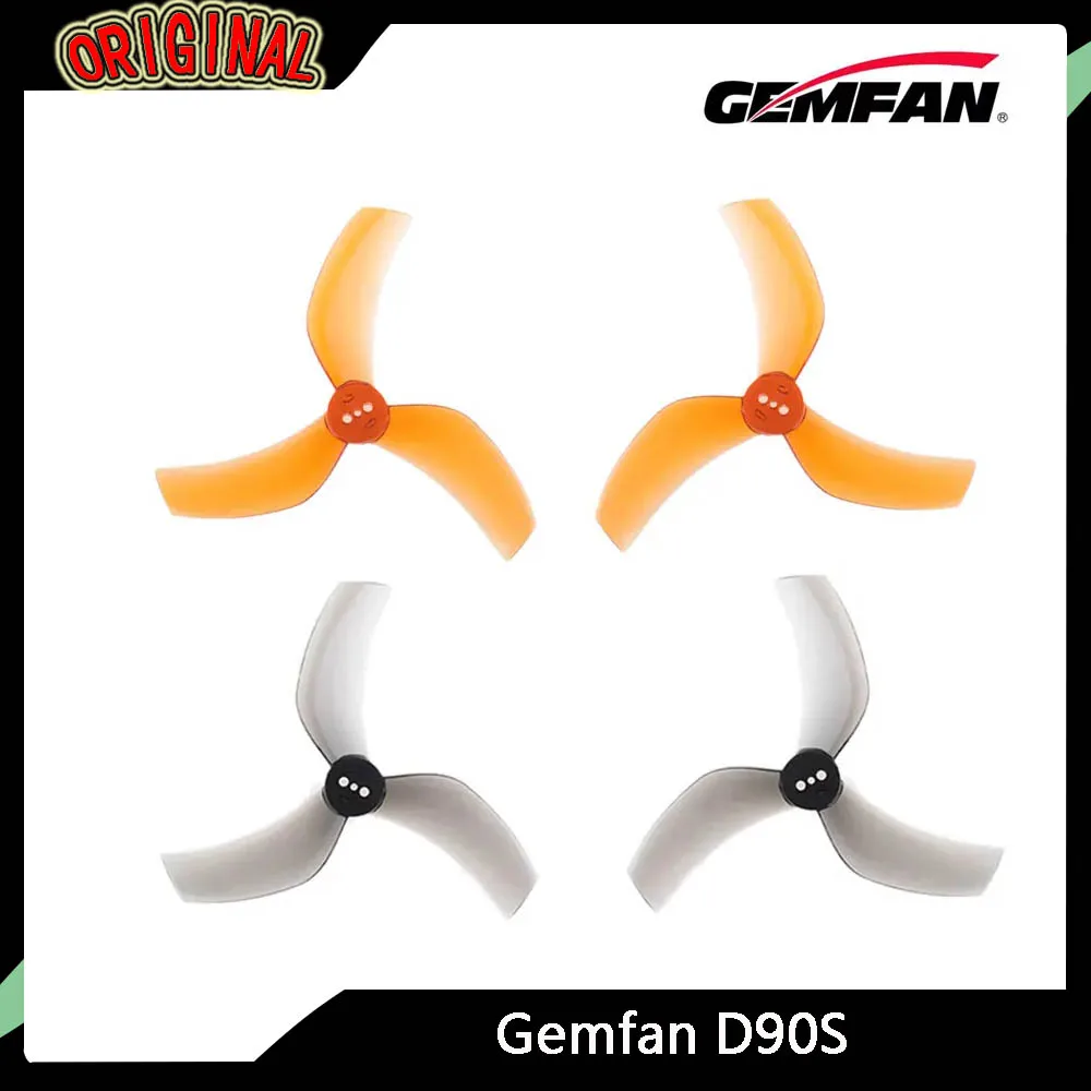 

Gemfan D90S-3 3.5" Tri-Blade Ducted Propellers 1.5mm 3-Hole Transparent Grey 2CW 2CCW for ProTek35 Drone FPV Accessory 4pcs/Pack