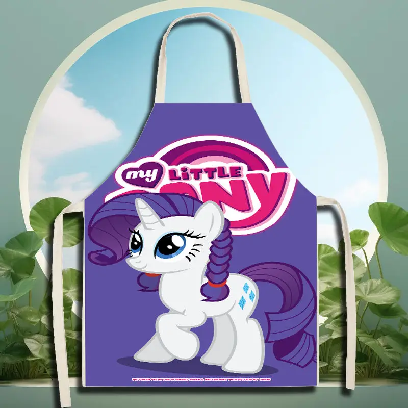 Cartoon cute Disney My Little Pony cartoon innovative apron kitchen cooking baking apron sleeveless waist unisex parent-child