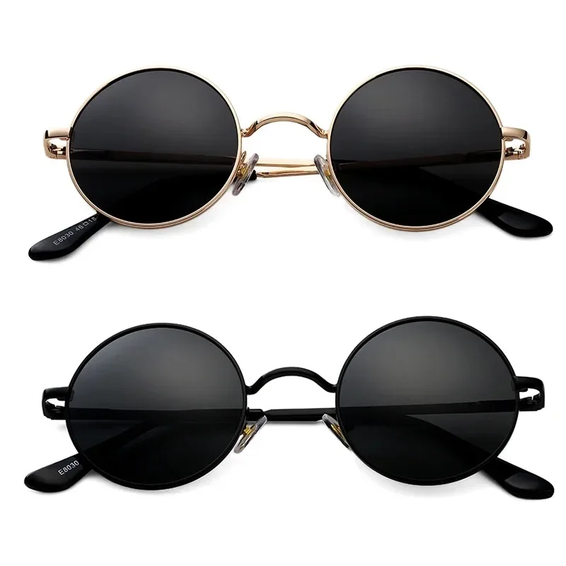 

Retro Classic Small Round Polarized Sunglasses Men Brand Designer Sun Glasses Women Metal Frame Black Lens Eyewear Driving UV400