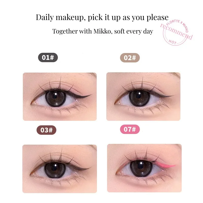 Flortte Mikko Farbe Eyeliner Marke flüssigen Eyeliner Auge wasserdicht langlebigen Eyeliner leicht zu tragen Augen Make-up