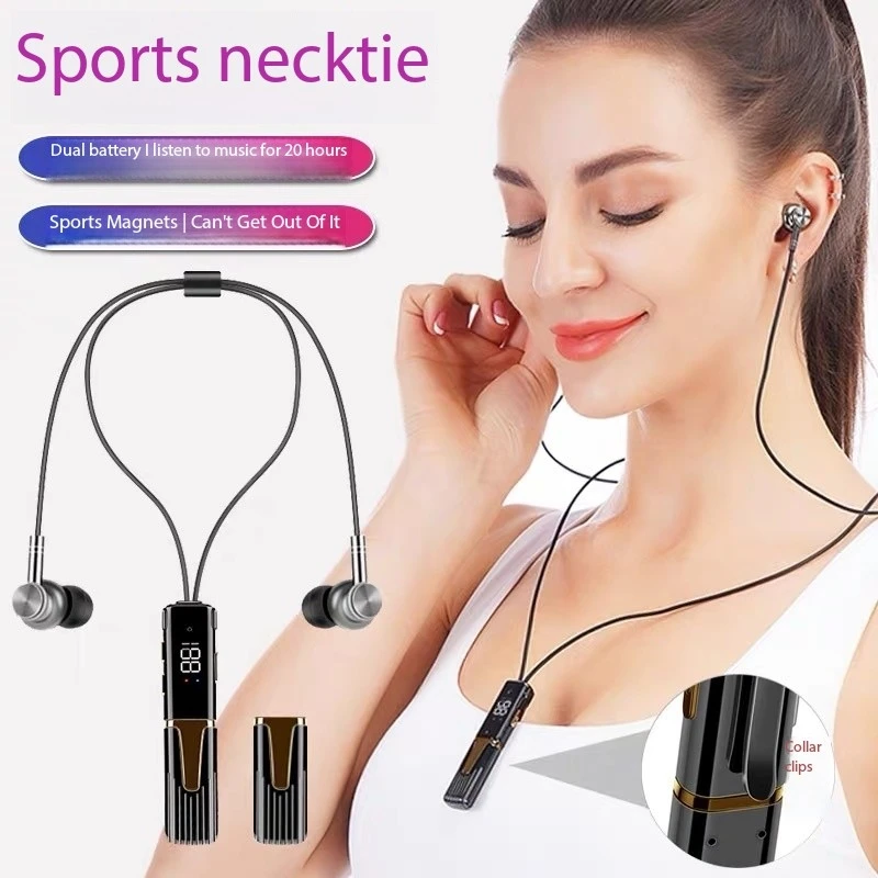 

Bluetooth Earphones for Sports Running Neck Hanging in Ear Wireless Sporty Unbreakable Clip on Typec Universal for Charging
