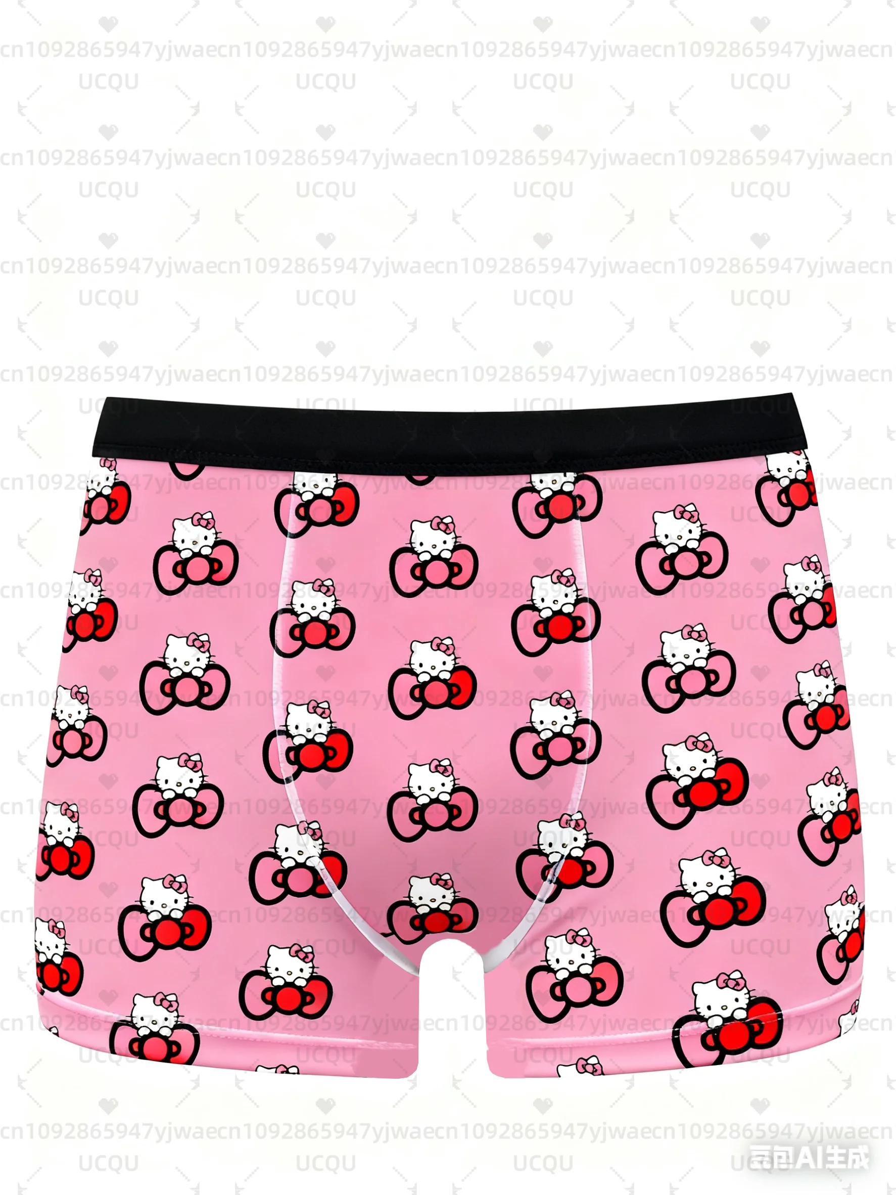 Hello Kitty Cartoon Anime Stampa Boxer sportivi da uomo Intimo sciolto e traspirante Boxer da donna