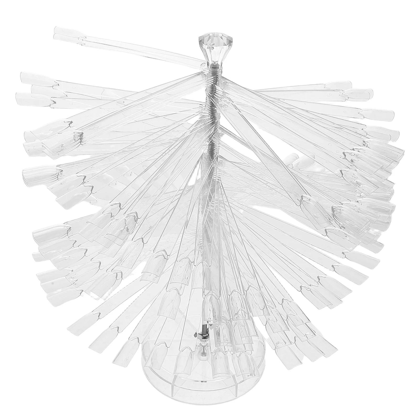 Kunst-Farbkarte, fächerförmiger Gel-Nagellack-Ausstellungsständer für den professionellen Einsatz im DIY-Salon, Spiral-Display-Rack, Farbe für falsche Nägel