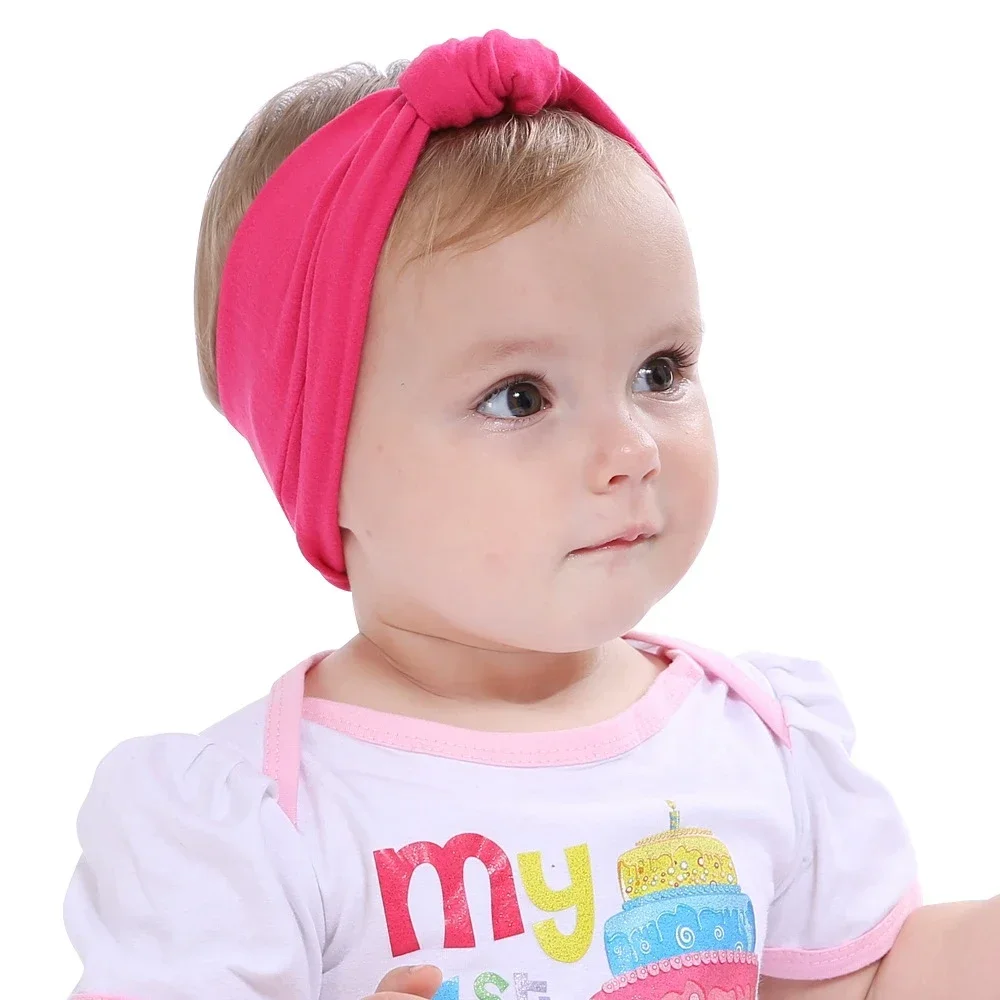 Diadema elástica con nudo para bebé, bandanas con lazo para niña recién nacida, accesorios para el cabello, 1 piezas