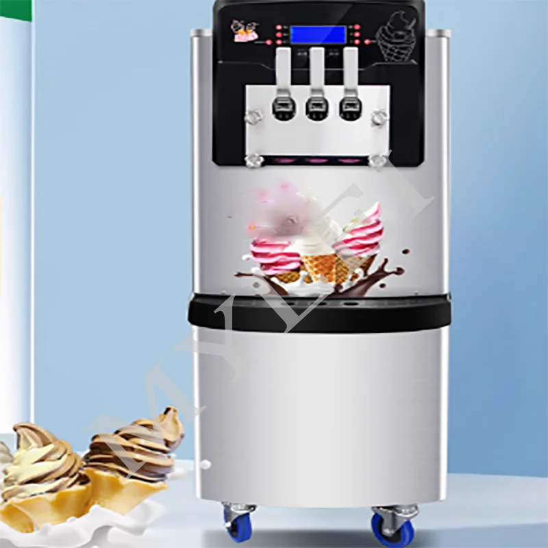 Hot Sale 3 Flavor Soft Ice Cream Machine Commercial Ice Cream Making Snack Machine