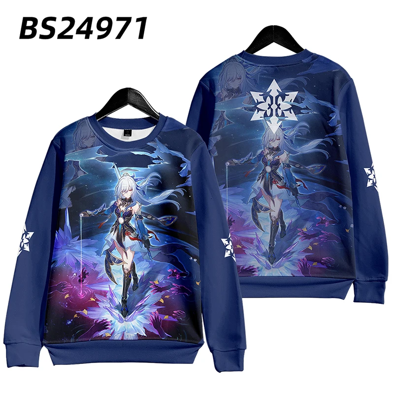 Anime Honkai Star Rail Jingliu Cosplay Hoodie Frauen Männer Harajuku Sweatshirt Streetwear Hip Hop Pullover Kapuzen jacke Oberbekleidung