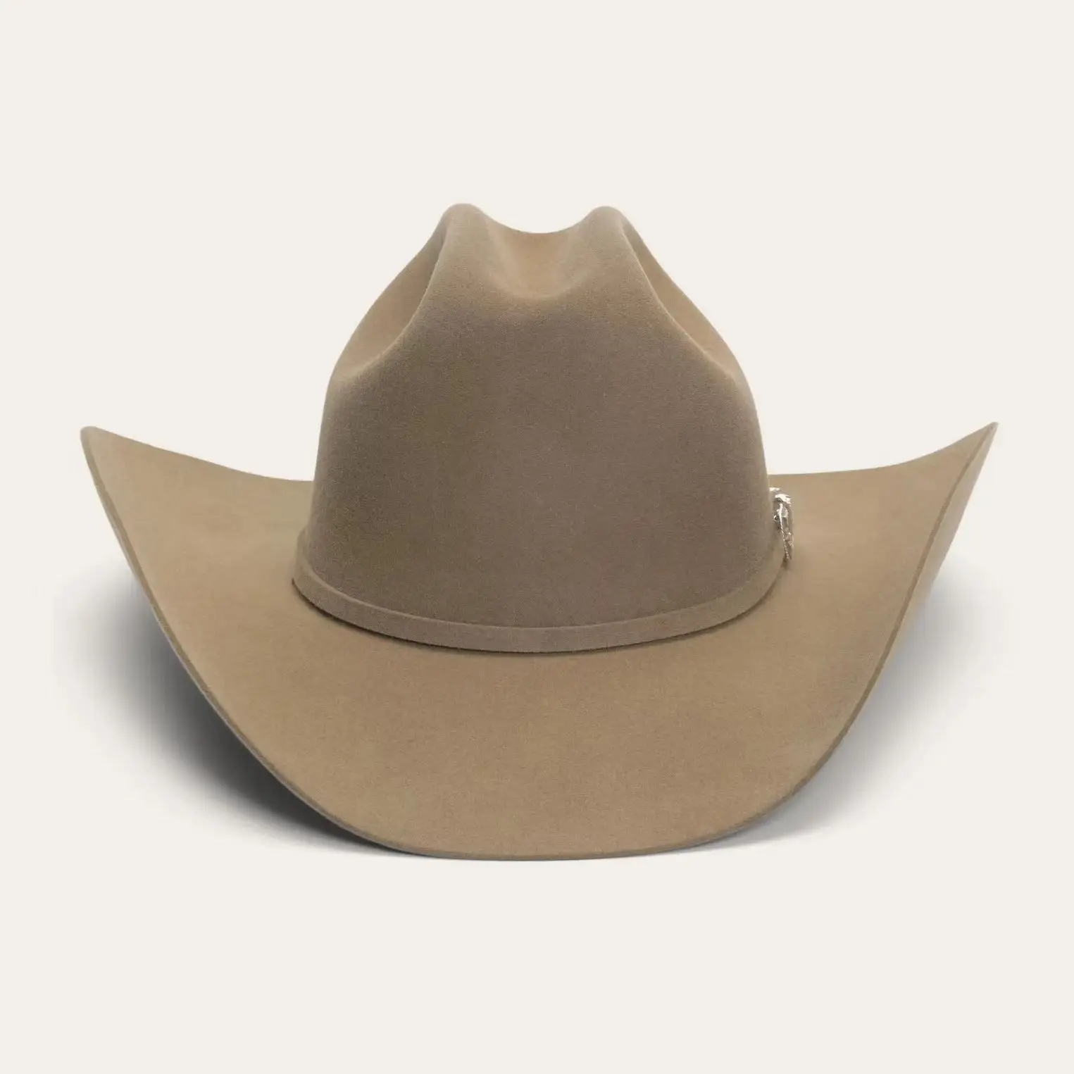Western Curved Brim Cowboy Hat, Solid Color Pure Wool Felt Cap, Cross Border Hot Sale