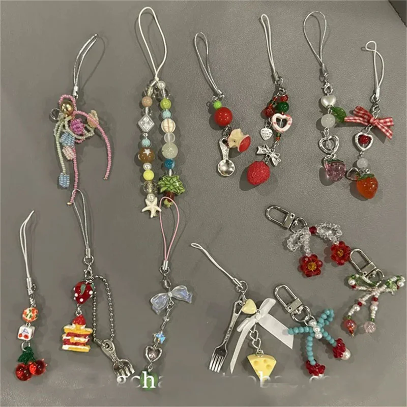 

Зеленое яблоко, зеленый подвесной браслет, универсальное темпераментное женское сердце, подходит для любого телефона