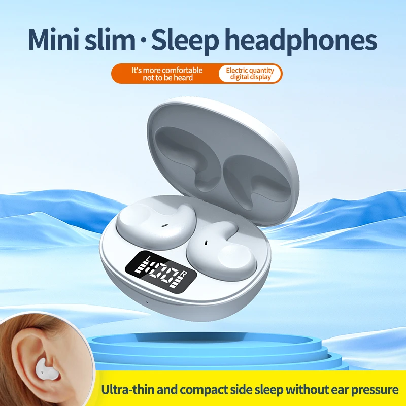 

SM02 ultra-thin Mini sleep dedicated Bluetooth earphones TWS wireless mini sports running Headphones Low latency in ear Headset